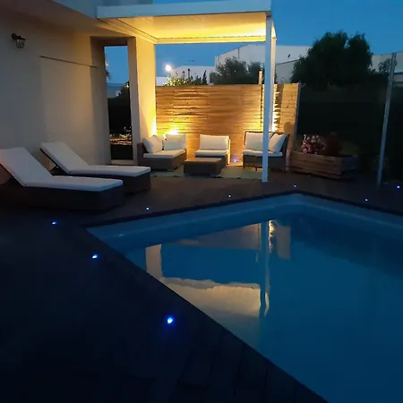 Familiale Avec Piscine En Bord De 빌라 *